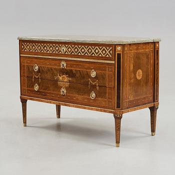 A Gustavian commode by Nils Petter Stenström, master 1781.