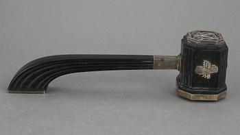 ORDFÖRANDEKLUBBA, silver, trä, Borgila, Stockholm 1938.