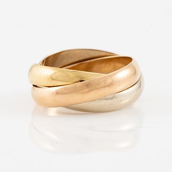 Cartier ring "Trinity" 18K gold in three colours.
