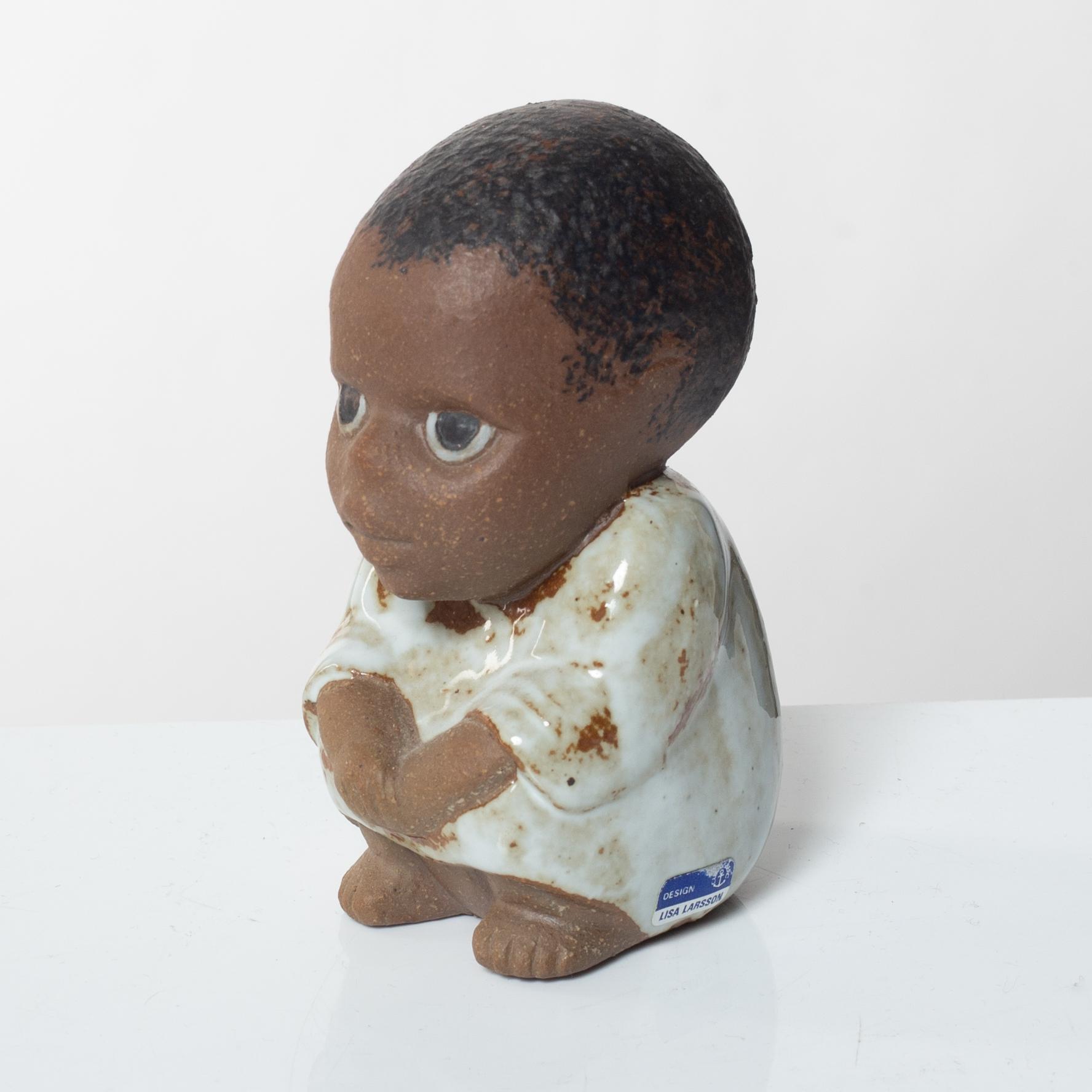 Lisa Larson, figurines, 8 pcs, "Children of the World", Gustavsberg.