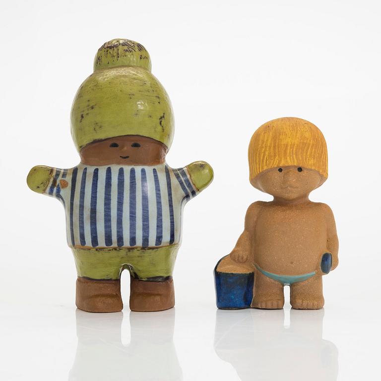 Lisa Larson, two stoneware figurines.