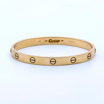 Cartier "Love" bracelet 18K gold, purchased year 2000.