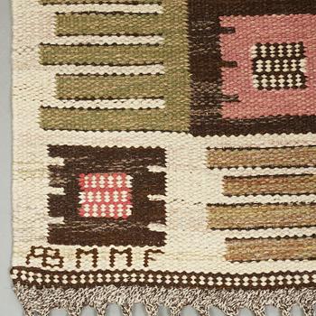 Märta Måås-Fjetterström, A CARPET, "Nyponblomman", flat weave, ca 245,5 x 161,5 cm, signed AB MMF.