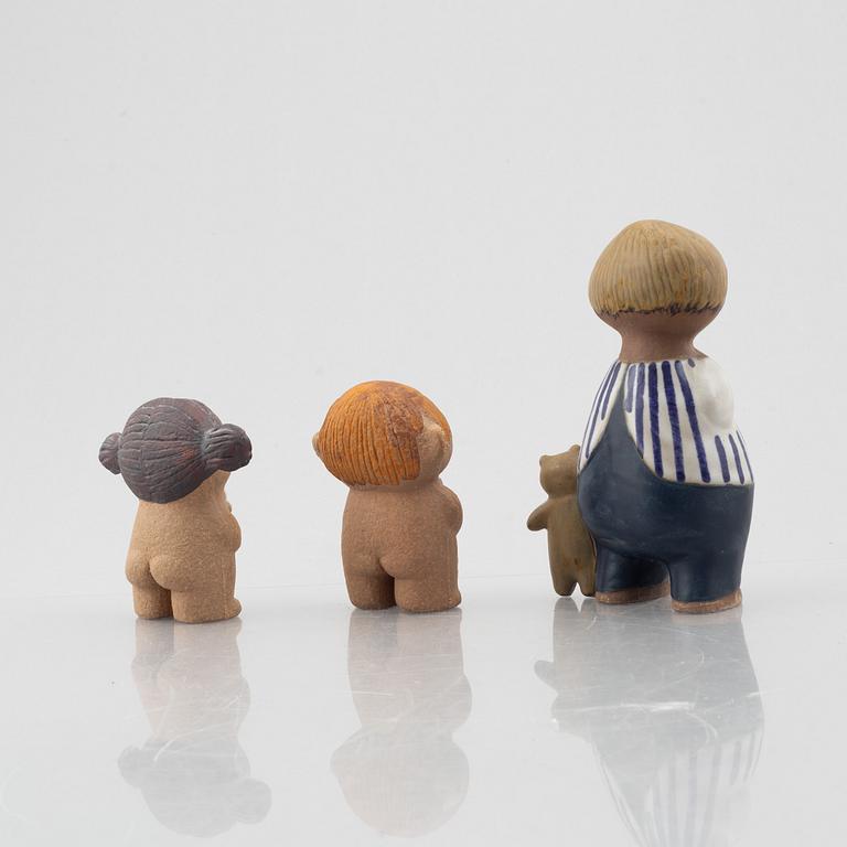 Lisa Larson, a set of six stoneware figurines, Gustavsberg.