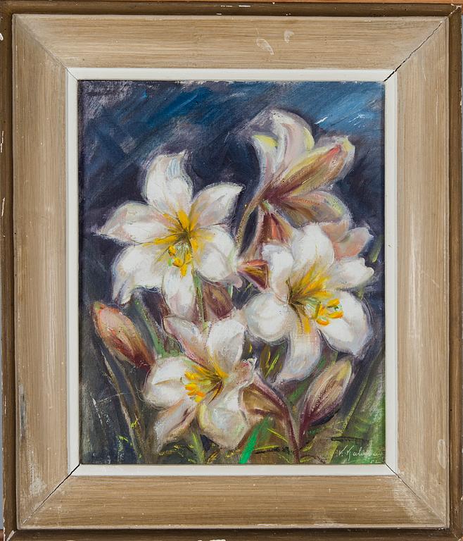 VELI KALIMA, olja på skiva, signerad och daterad -52.