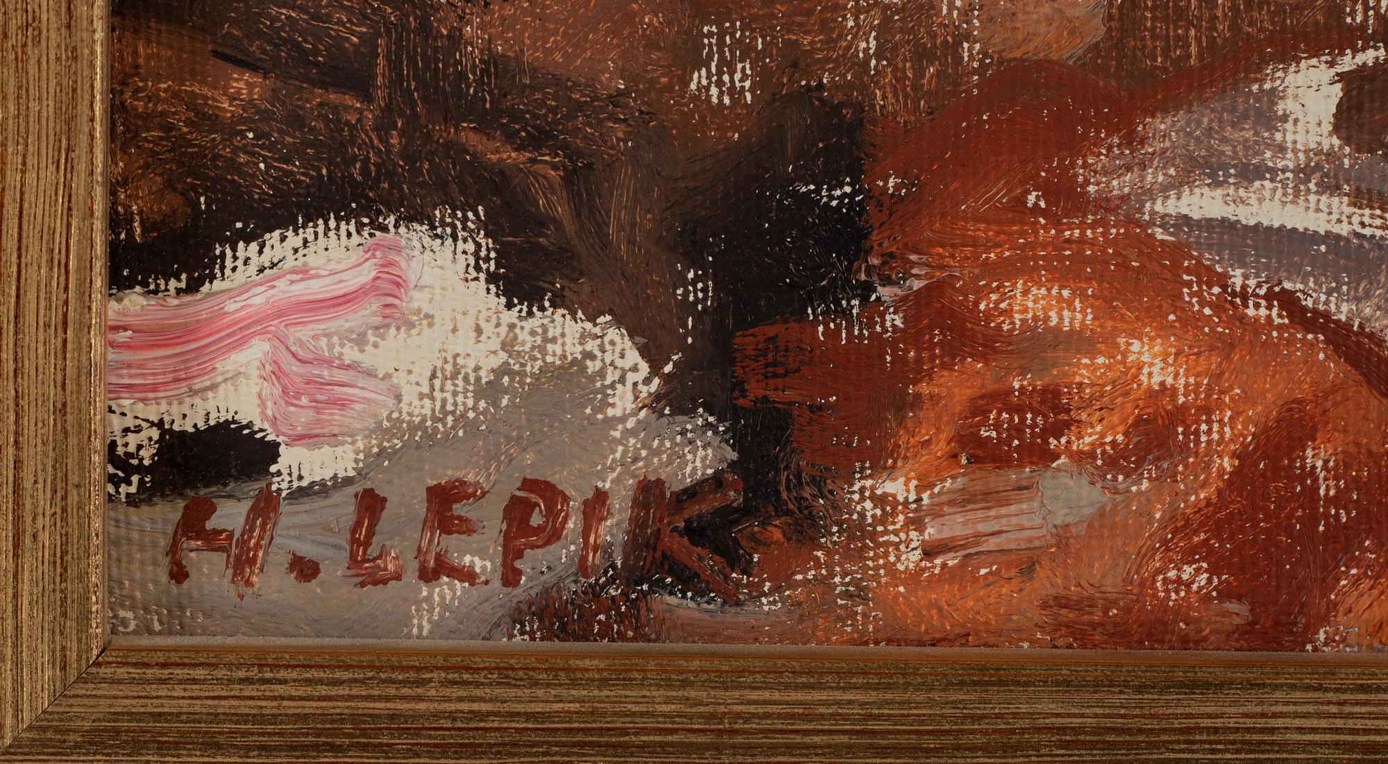 HUGO LEPIK, olja på duk, signerad H. Lepik.