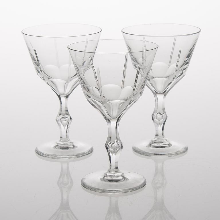 A 72-piece set of footed glassware from the first half of the 20th Century.