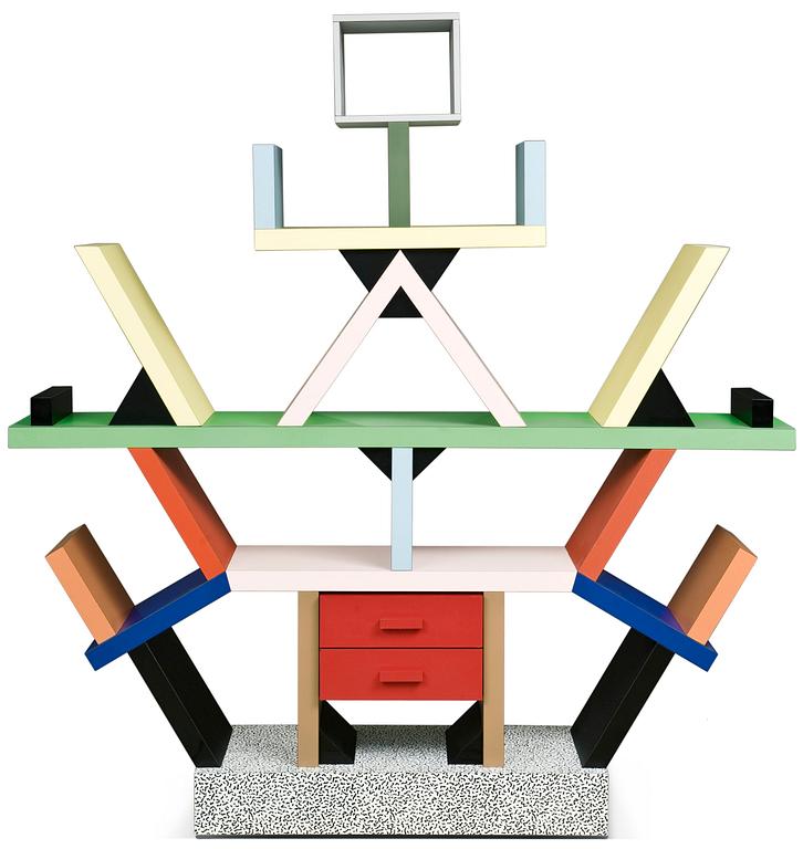 An Ettore Sottsass bookcase "Carlton" by Memphis, Italy, 1980's.