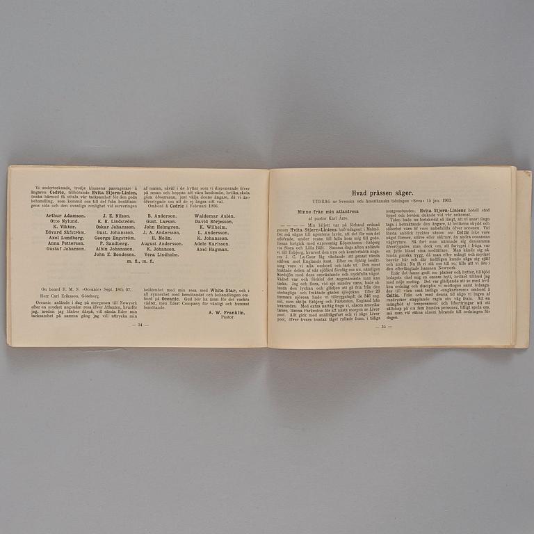 A White Star Line Agent's Brochure, OLYMPIC & TITANIC.