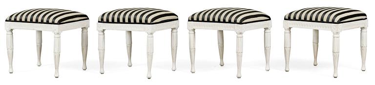 Four late Gustavian stools.