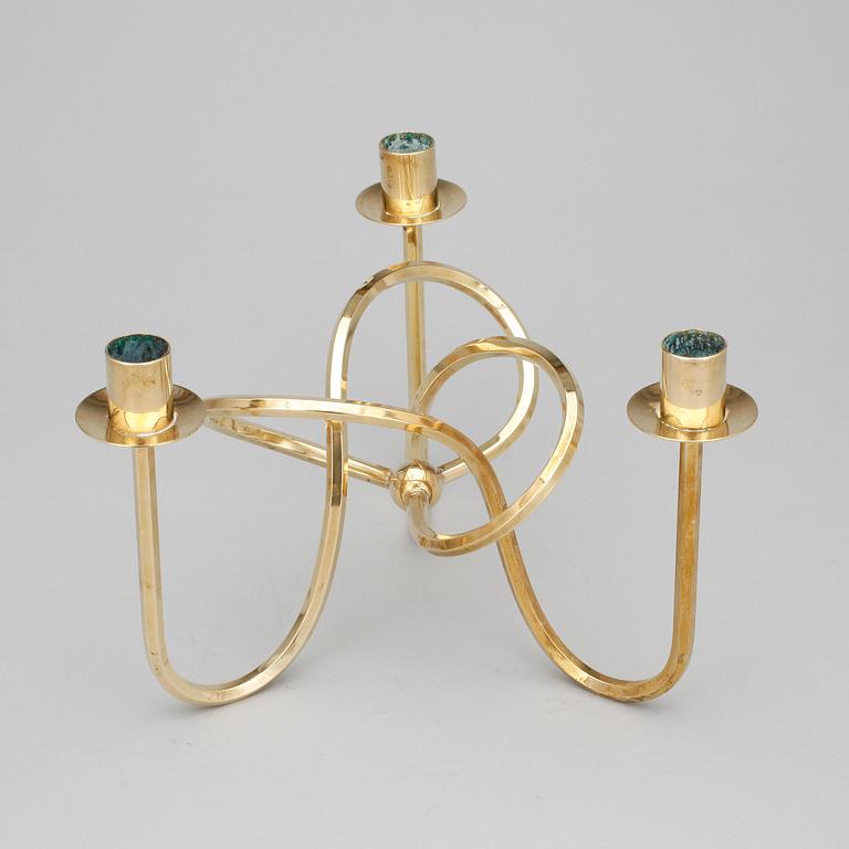 LJUSSTAKE, mässing, "Knuten", Josef Frank, Firma Svenskt Tenn, formgiven 1938.