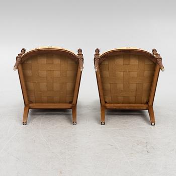 A pair of Directoire-style armchairs, 20th century.