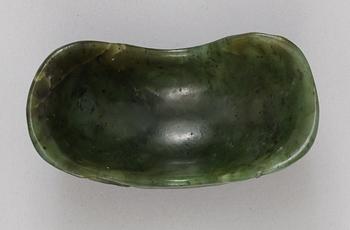 A jade brush washer, Qing dynasty (1644-1912).