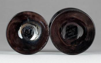 POKALGLAS, 2 st, glas, Ulrica Hydman Vallien. Kosta Boda.