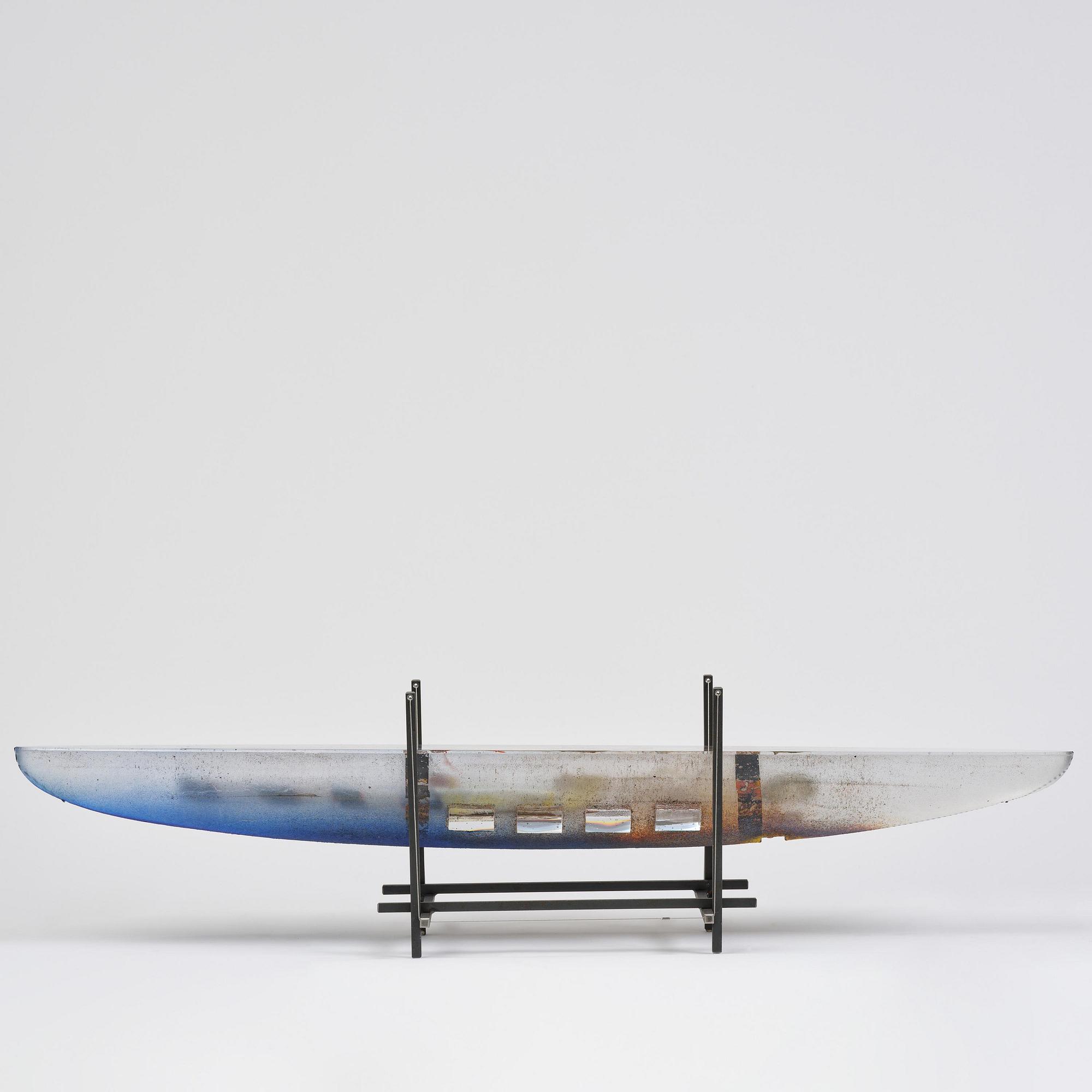Bertil Vallien, "Sleeping Princess un-20", a unique sand cast glass sculpture, Kosta Boda, Sweden.