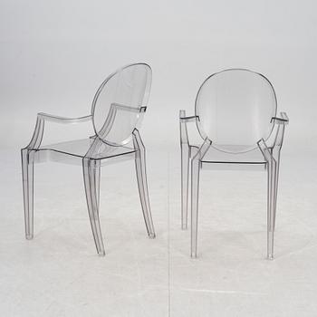 KARMSTOLAR, ett par, "Louis Ghost", Philippe Starck för Kartell.