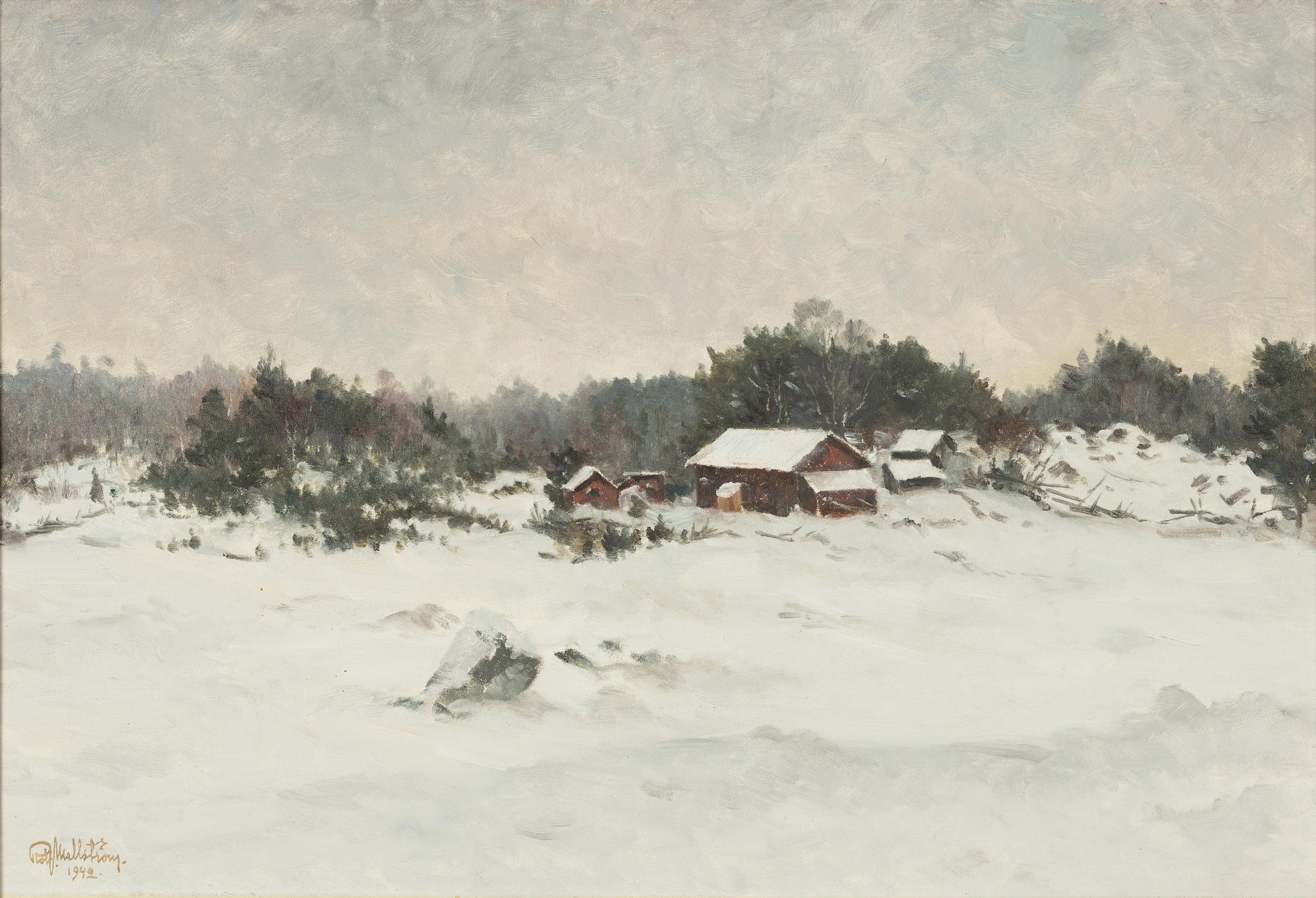 Rolf Mellström, winter landscape.