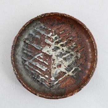 Carl-Harry Stålhane, an unique stoneware dish, Rörstrand, Sweden.