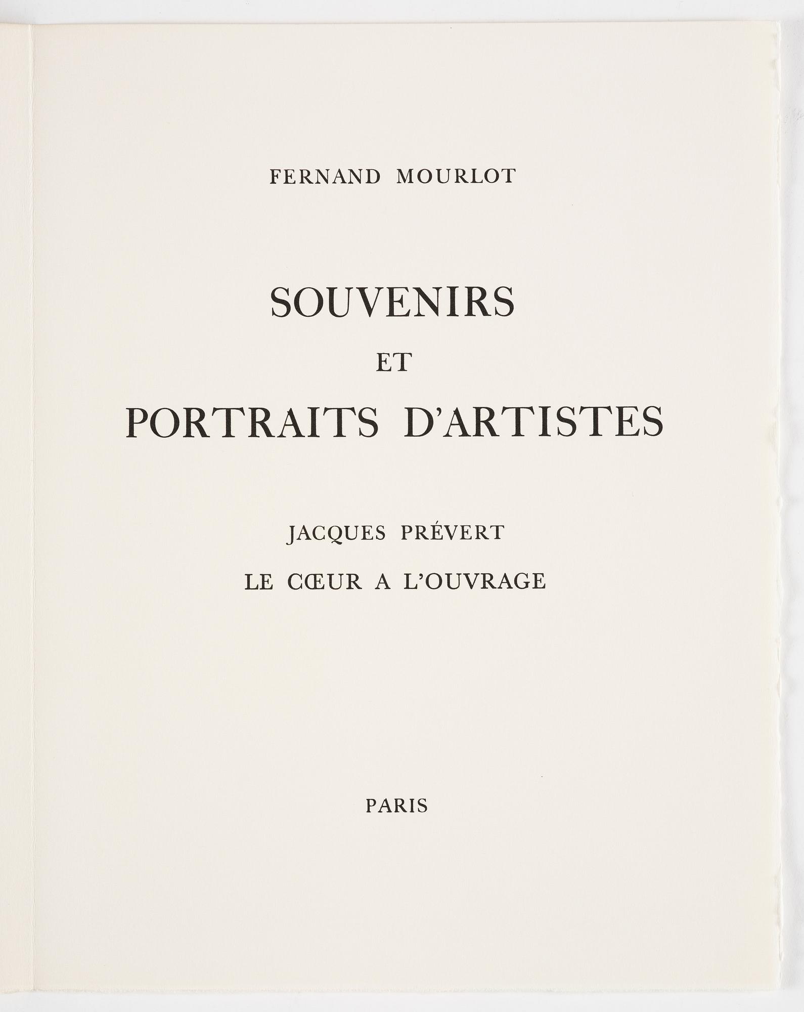 Souvenirs et portraits d'artistes.