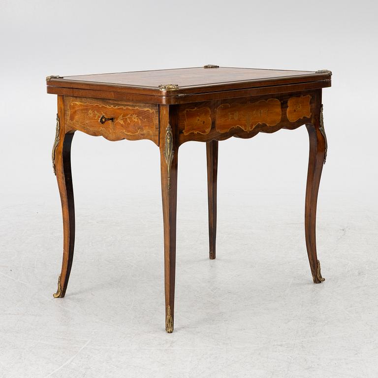 Game table, Louis XV style, circa 1900.
