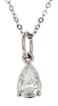 681. PENDANT, pear shaped diamond, app. 0.95 cts.