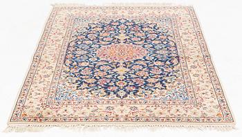 A pictorial Esfahan rug, approximately 160 x 109 cm.