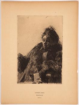 Anders Zorn, etching, from the unsigned ed from "PAN", 1895.