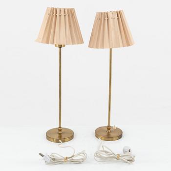 Josef Frank, a pair of brass table lamps.