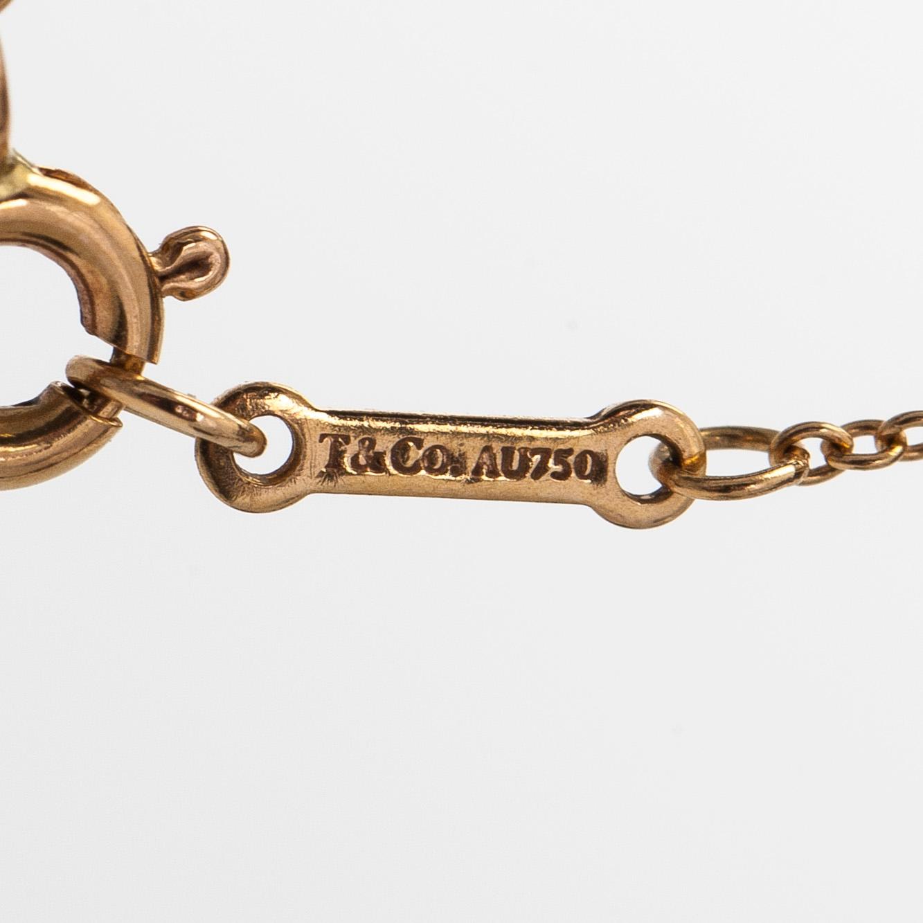 Tiffany & Co, Paloma Picasso, an 18K gold 'Loving Heart' necklace.