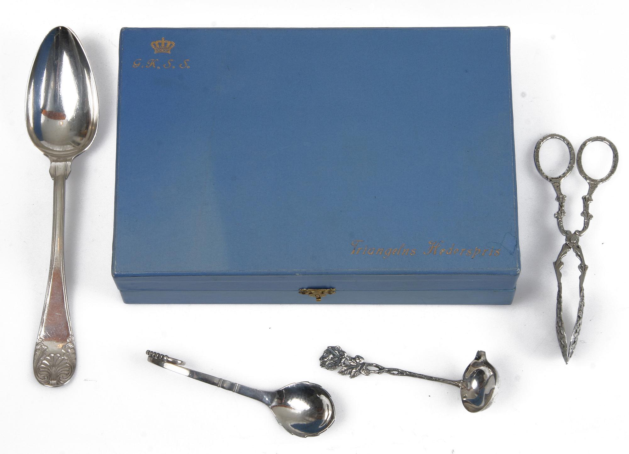 PARTI BESTICK, 14 st, silver, bl a Georg Jensen samt "Rosenholm", Jacob Ängman, GAB, 1800/1900-tal.Vikt ca 676 gr.