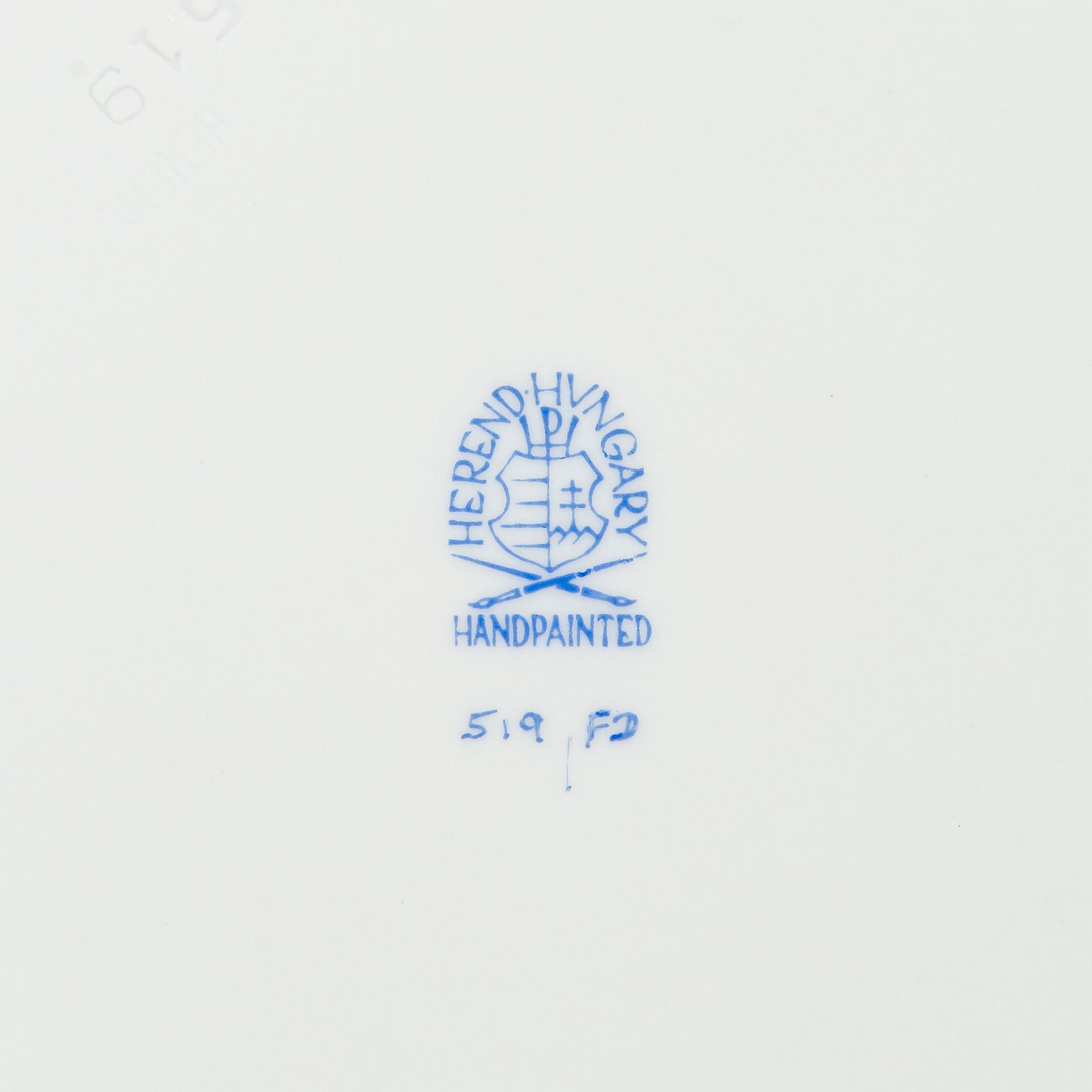 Herend, matservis, 100 delar, porslin, "Indian Basket" Ungern.