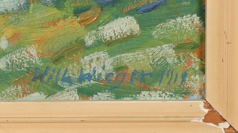 WILHELM WIEGER, olja på pannå, signerad och daterad 1918?.