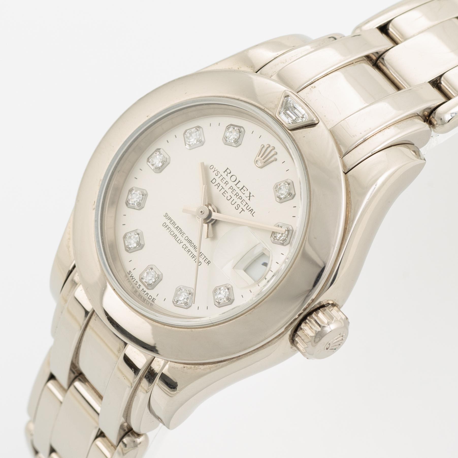 Rolex, Oyster Perpetual, Datejust, Pearlmaster, armbandsur, 29 mm.