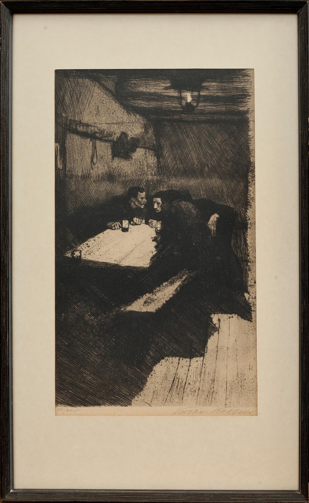 KÄTHE KOLLWITZ, etsning, signerad.