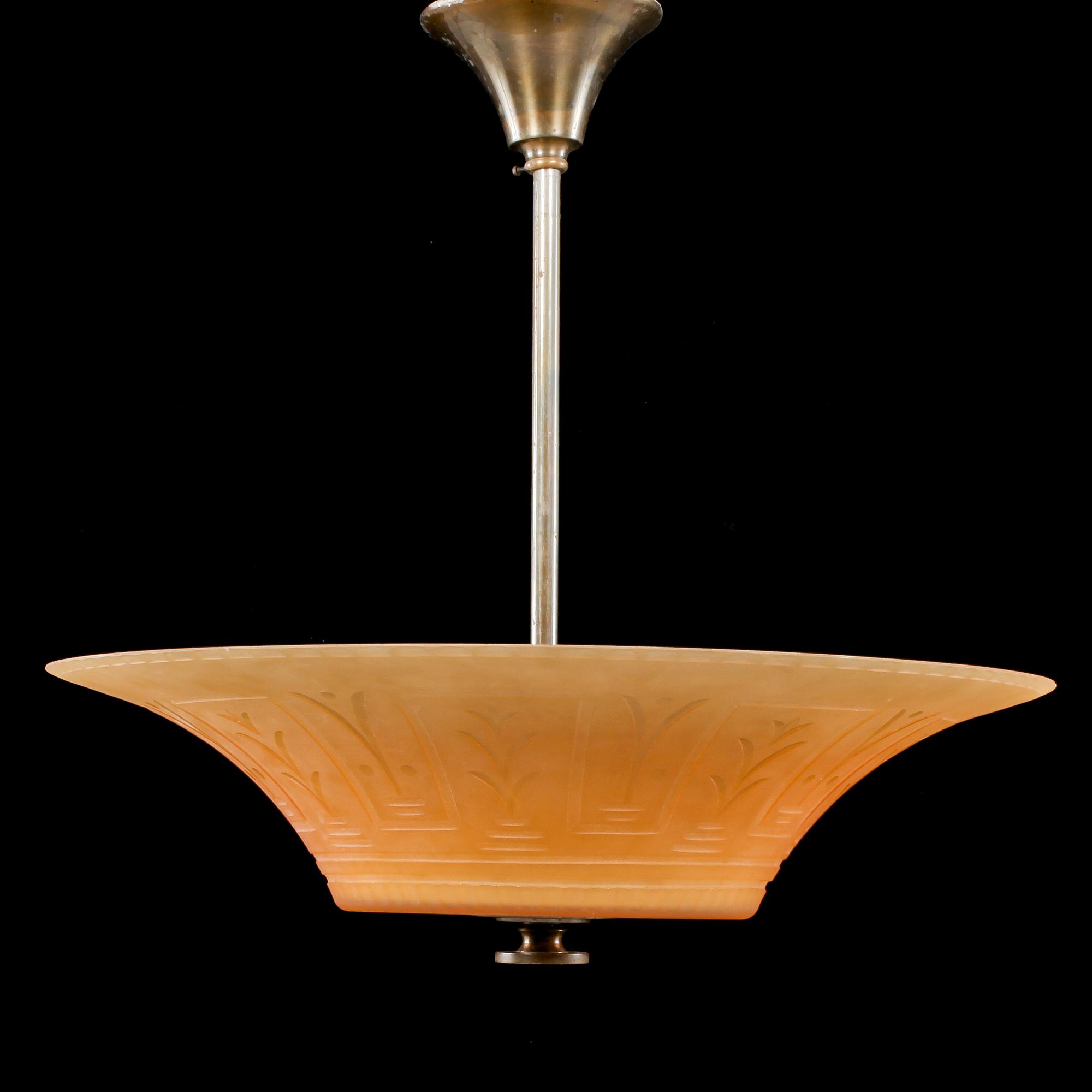 TAKARMATUR, Edward Hald, Orrefors, 1920/30-tal. H ca 55 cm.