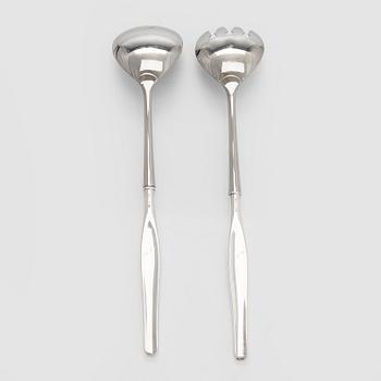 Tapio Wirkkala, Serveringsbestick, silver och stål, "Tapio" Kultakeskus Tavastehus 1995.