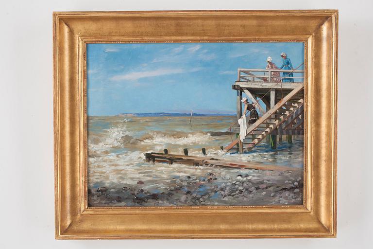 Hugo Birger, "Badbrygga vid stranden av Engelska kanalen".