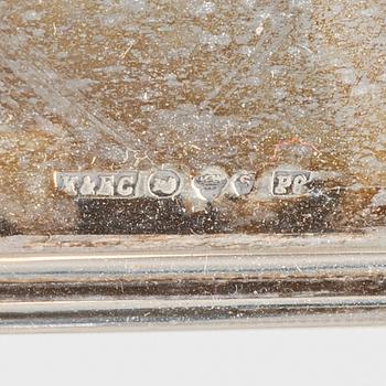 A pair of Swedish silver candlesticks, bearing the mark of K&EC, Gothenburg, 1965.