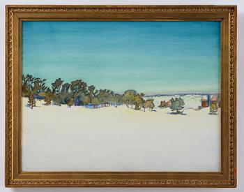 Axel Sjöberg, "Snow", motif from Sandhamn.