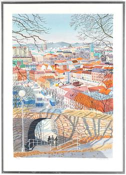 Mona Huss Walin · MONA HUSS WALLIN, färglitografi. Signerad och numrerad 76/450.