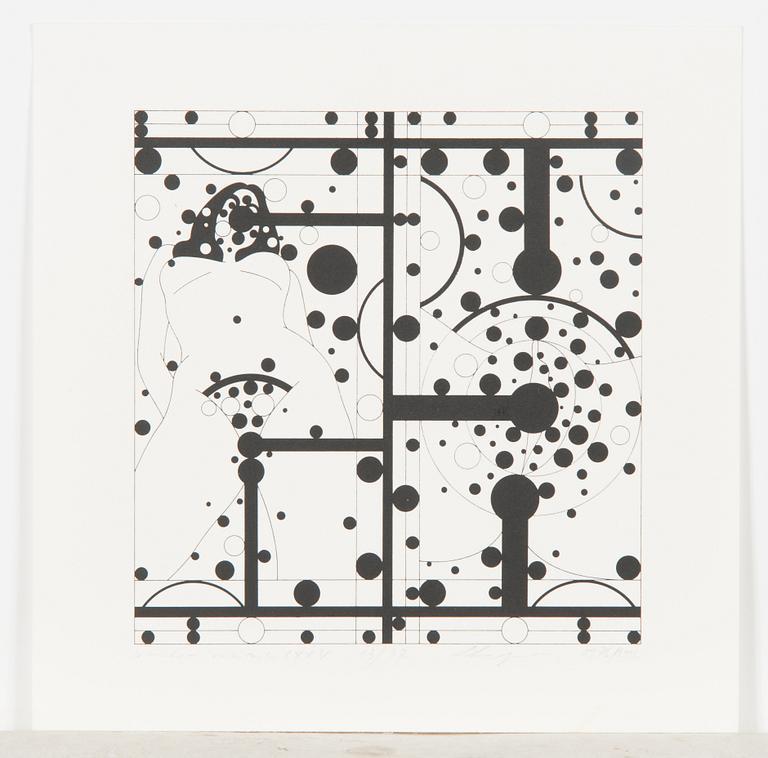 Leonhard Lapin, högtryck, 7 st, signerade och daterade 1973-1975/1996, numrerade.