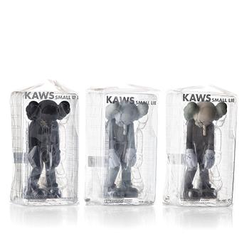 KAWS, "Small Lie" (black, grey, brown).