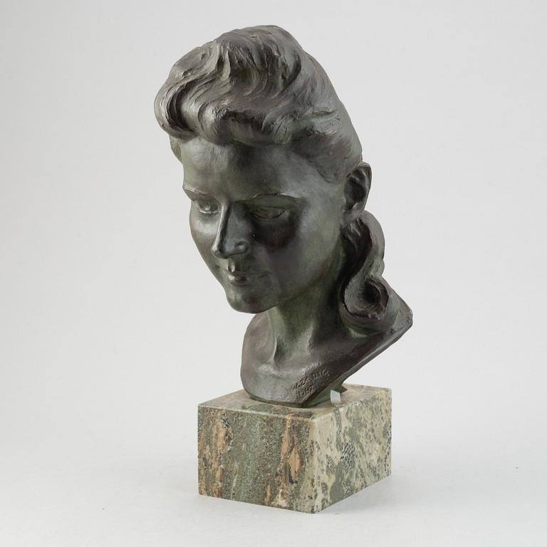 William Zadig, sculpture, bronze, signed and dated 1947.