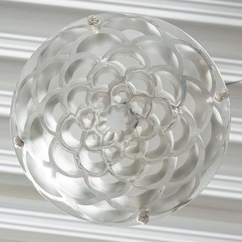 René Lalique, a moulded glass 'Rinceaux' ceiling light, France 1920-30s.