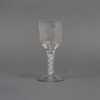 An Anglo-Irish 18th century wine glass.