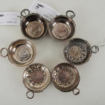 VINKOPPAR, 6 st, silver trol. Frankrike.