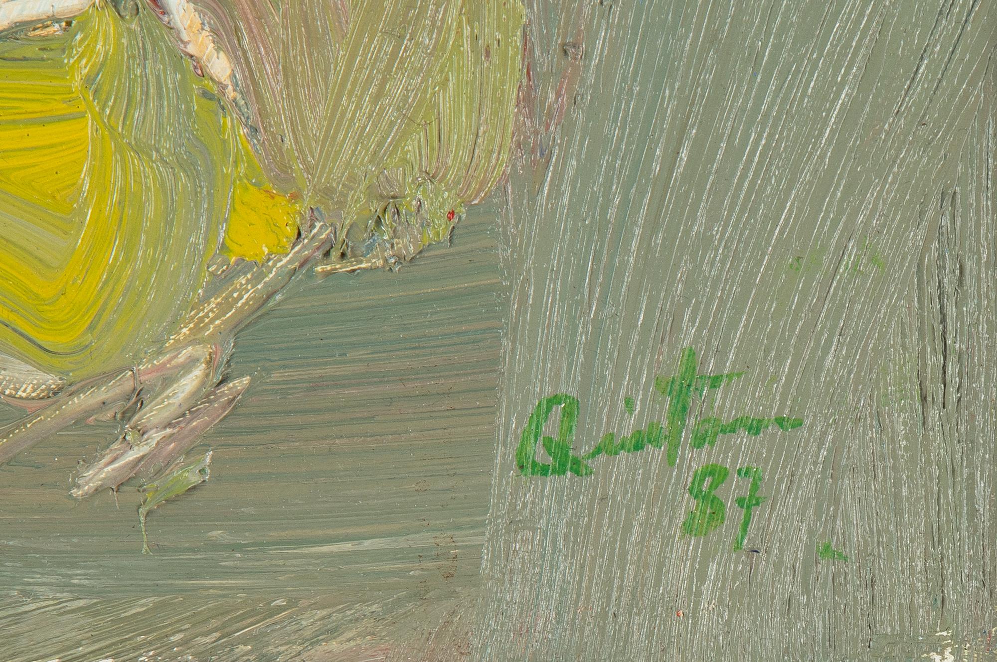 Juan Carlos Quintana, oil on canvas, signed and dated -87.