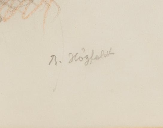 Robert Högfeldt, blandteknik 2 st signerade.