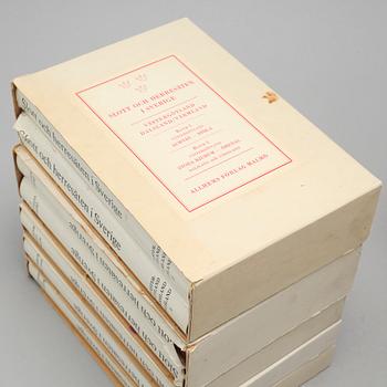 18 books "Slott och herresäten i Sverige",  Allhems förlag Malmö 1960/70s.