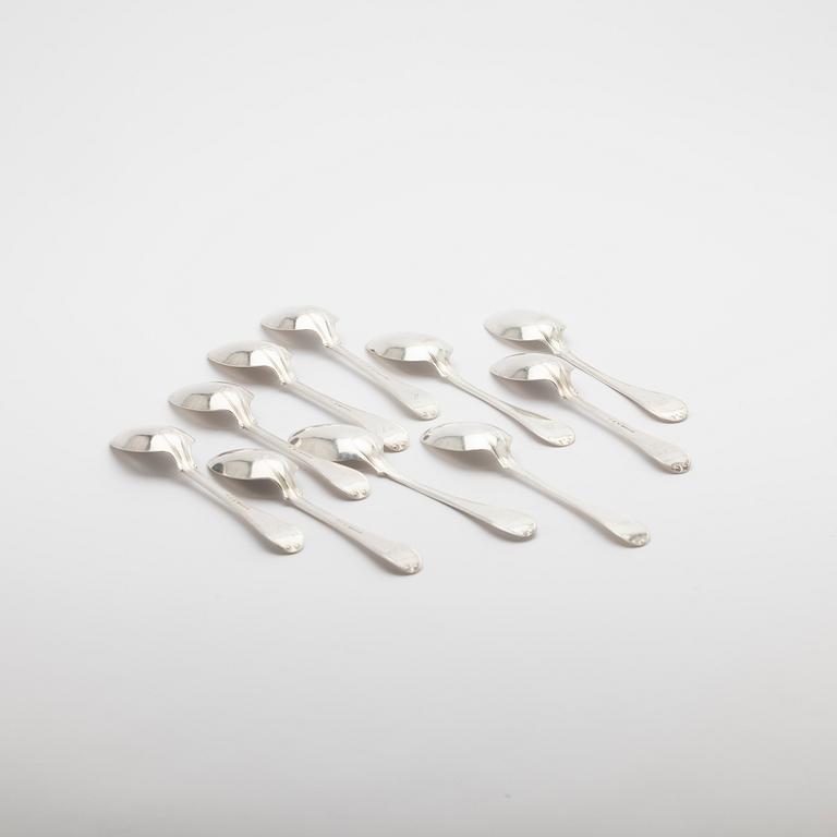 Matskedar, 10 st, silver, 1857.